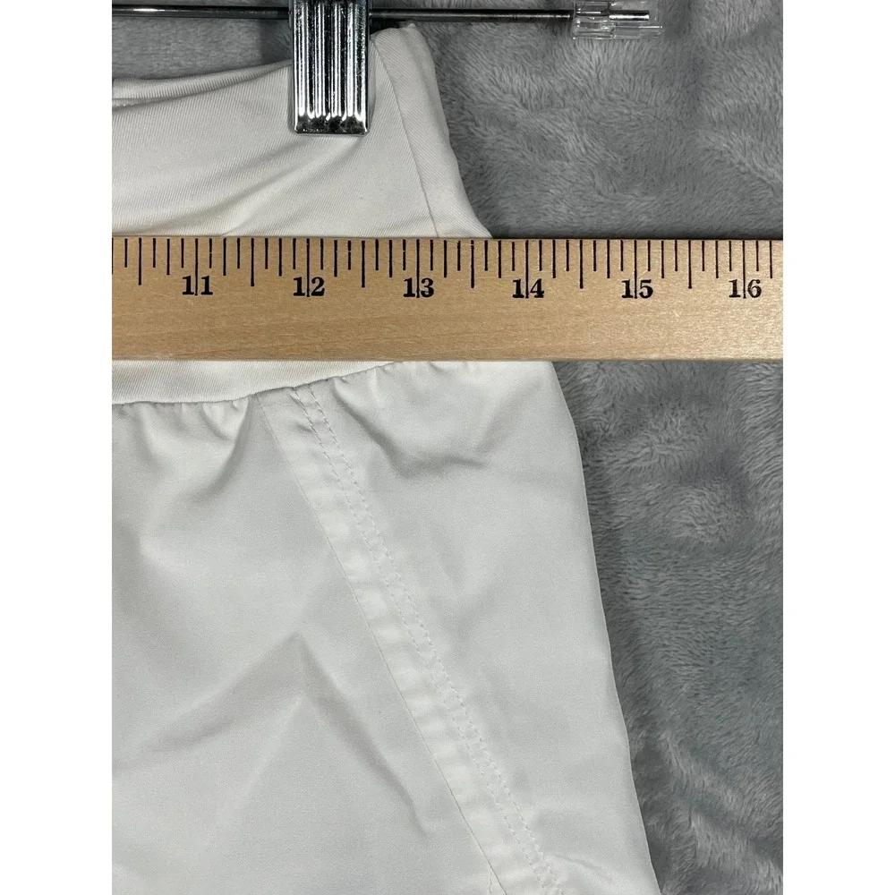 Nike Dri-FIT Womens White Running Shorts XS Athletic Liner Zip Pocket 4380